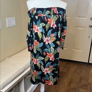 Floral Off-Shoulder Midi Dress